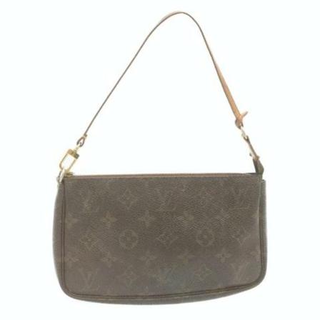 Louis Vuitton Vintage, Pre-Owned Pouch Accessories Monogram Bag Bruin, Dames, Maat:ONE Size,leer