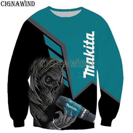 New Arrival Hoodie Herr/kvinnor Makita 3d Print Luvtröjor Sweatshirts Casual Harajuku Style Streetwear Toppar XXL 03