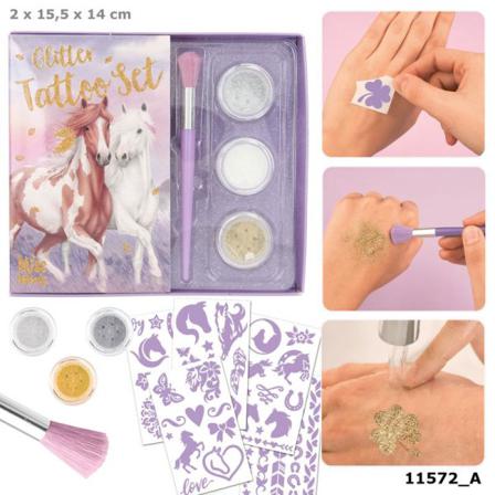 Leksaker Miss Melody Glitter Tattoo Set Tatueringar Lila