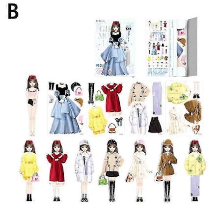Magnetiska Klä Upp Prinsessa Pappersdockor För Flickor Magnetisk Klä-Upp Docka