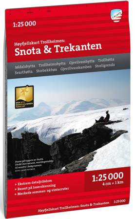Calazo Høyfjellskart Trollheimen: Snota & Trekanten 1:25 000