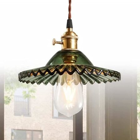 E27 Industriell Retro Taklampe Retro Glass Taklampe Lampeskjerm Passer for E27 Lampe Industriell Taklampe Taklampe (Grønn)