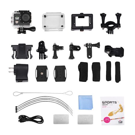 Ultra 4K 1080P Wifi HD Hög Definition Vattentät Sport Action Kamera Laddare (Svart)