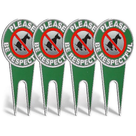 4 stk. Ingen Hundelort Skilte Vær Hensynsfuld Ingen Hundelort Græsplæne Skilte Ingen Hundelort Have Skilte