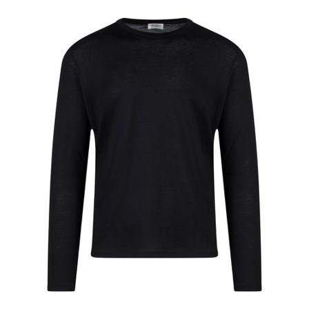 Saint Laurent, Round-neck Knitwear Czarny, Mężczyzna, Rozmiar: M