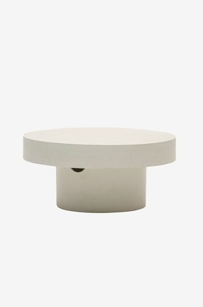 Kave Home - Soffbord Aiguablava, Ø 66 cm - Vit - Soffbord utomhus - Från Homeroom