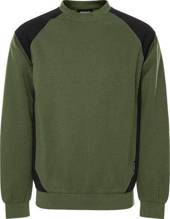 Fristads Herr Sweatshirt 7148 GSM, Militärgrön/Svart