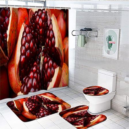 4st Dekor Set Duschdraperiset Matta Badmattor