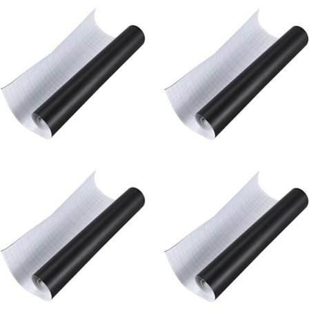 4 stk. 12X60 tommer Mat Sort Bil Wrap Vinyl Film DIY Sticker