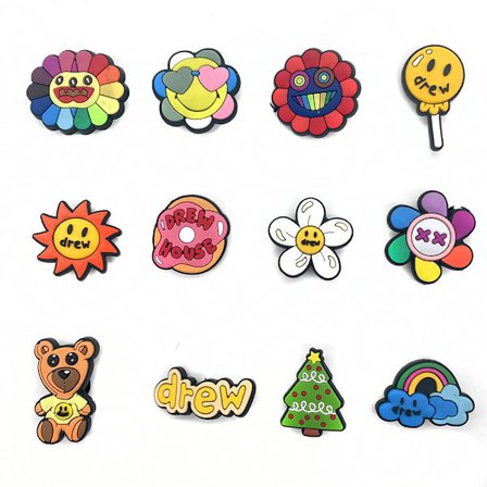 12 st Tide-märkes serie skoband tecknad mönster skoblomma P