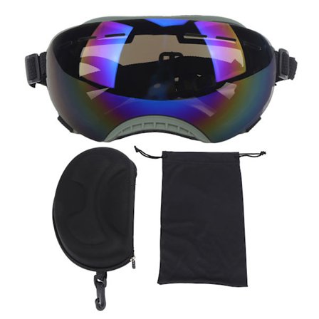 Hundesolbriller UV-beskyttelse Justerbare elastiske briller OD Grønn Ramme Medium Store Hunder Blå Linser