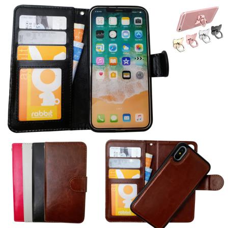 Skydda din iPhone X/Xs - Plånboksfodral & Magnet Skal Rosa