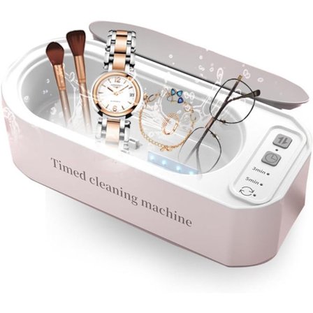 Ultralydsrenser 15 W 360o 50000 Hz Renseapparat til briller og smykker til rengøring af smykker, ure, briller, ringe, halskæder, barbermaskiner, 