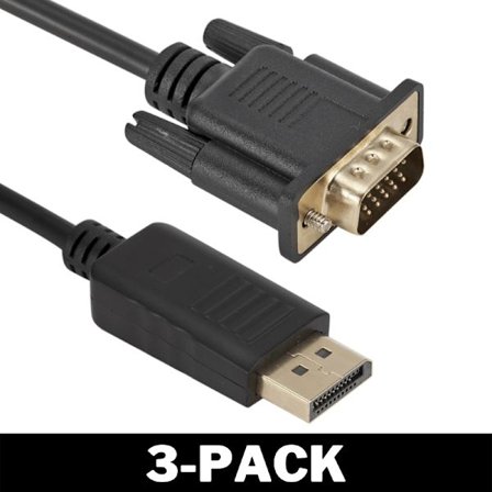 1.8 meter DisplayPort till VGA Kabel Svart