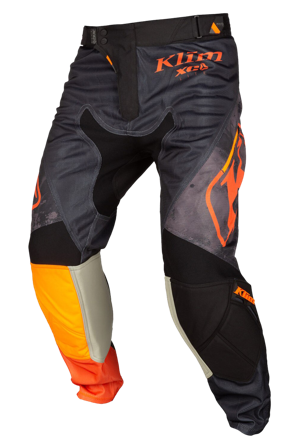 Pantaloni MTB Klim XC Lite Tineret portocaliu/Corrosion Strike 22