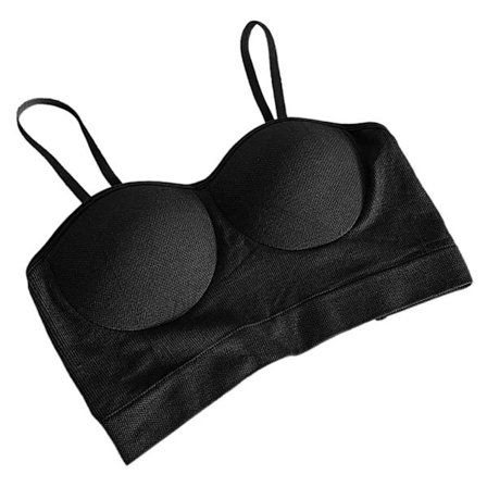 Spaghetti Straps Tubtopp Justerbar Utskuren Rygg Ärmlös Latex Fast Kopp Svart Fri Storlek 40-67,5kg 88,2-148,8lb