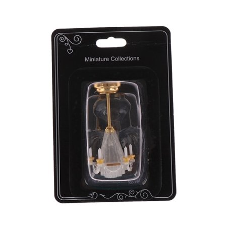 Dukkehustaklampe Miniatyr LED-lampe Stuedekorleketøy