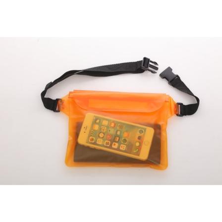 Menn kvinner Fanny Pack Midjeveske Mobiltelefon Vanntett PVC Tre-lags forseglet berøringsskjerm Mobiltelefon Vanntett Chrysanthemum 23*26