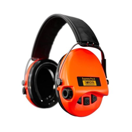 Sordin Supreme Pro X With Leather Ember Ear protection Orange OneSize