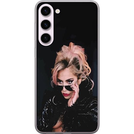 Kompatibelt Mobildeksel til Samsung Galaxy S23+ Lady Gaga portrett med solbriller og dramatisk sminke i mørk glamorøs stil