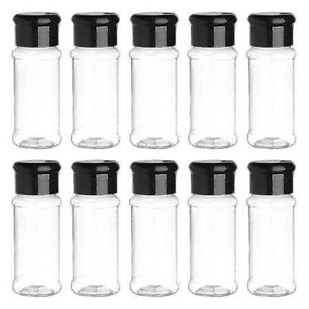 2 stk. Krydderiglasbeholdere Salt Peber Krydderiglas Perfekt med Sigte Låg til Opbevaring af Krydderi