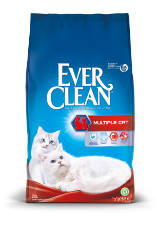 Ever Clean - Multiple Cat - Kattesand 20 L - Katt - Kattesand & kattestrø - Klumpdannende kattesand - ZOO.no