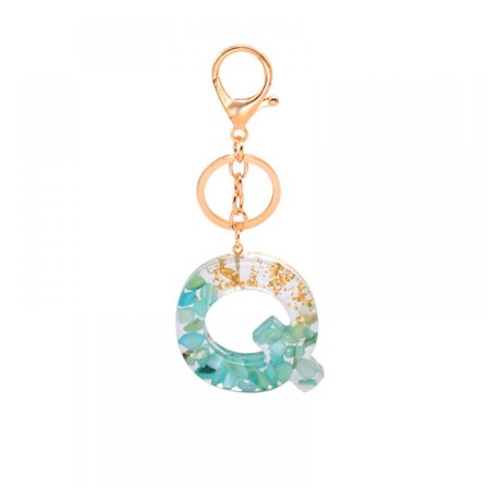 Dam nyckelring med stor bokstav, bokstavsnyckelring, berlock till nyckelring, väsksmycke