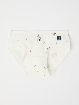 Polarn O. Pyret - Brief with small floral print - 86 - 92 - Childrenswear - white