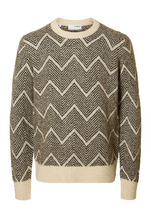 Selected Homme SLHRAI Stickad tröja Tröjor Herr Flerfärgad M