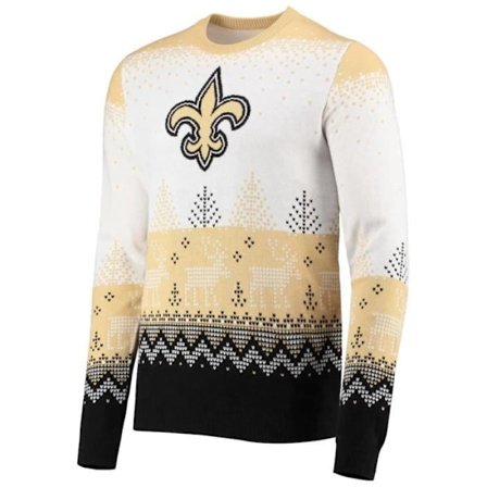 Julesweater - NFL - New Orleans Saints - 100% bomuld - Hvid - Til mænd