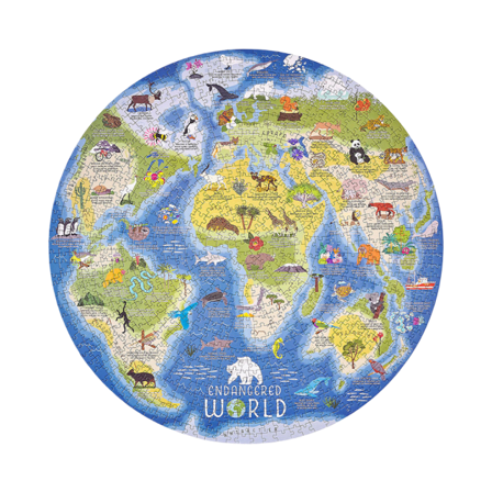 Ridley`s Games Pussel Endangered World - 1000 bitar Spel Flerfärgad ONESIZE