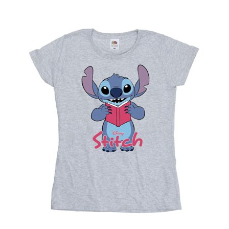 Lilo & Stitch Dam/Dam Reading Standing T-Shirt L Sport Grå