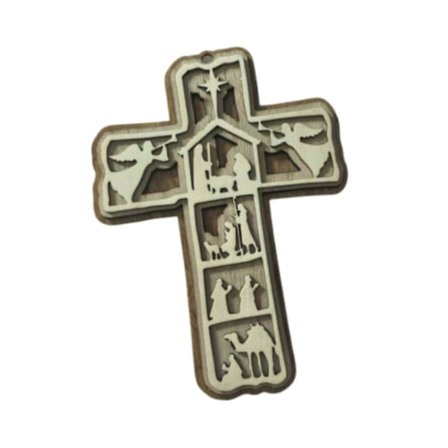 Joulukuusen Risti Koriste Puinen Ornamentti Olohuoneeseen Maalaistaloon Kotiin