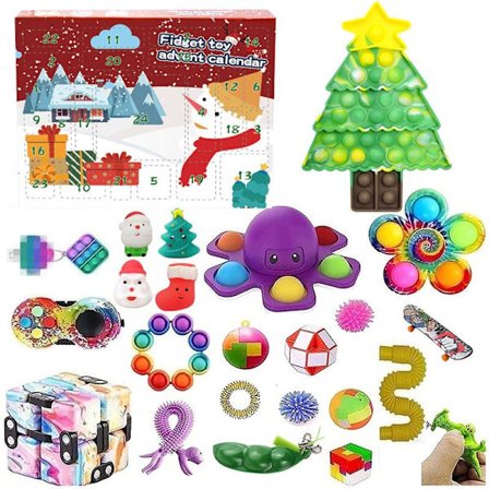 Julkalender med Blind Box - Barnens Avkopplande Leksaker, Knyck-Kul, Julgåva i Blind Box