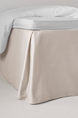 Jotex - Satin Sengekappe i Sateng 45 Cm Økologisk Beige - ZACK - Kjøp Sengekapper hos Jotex