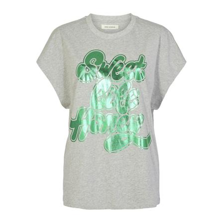Sofie Schnoor Beautiful T-shirt with clic short sleeves and round neck Grå, Dame T-shirts