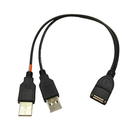 USB-kabel USB 2 han til hun splitter til effektiv opladning og datasynkronisering