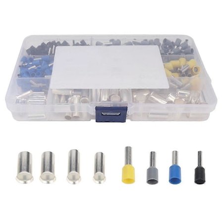 390-dels AWG (2 4 6 8 10 12 14 16) Trådhylsor Kit Krympsko