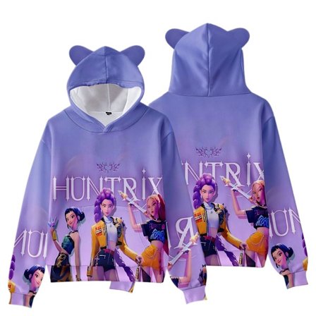 KPop Dæmonjagt Pige Gruppe Katteøre Hættetrøje til Børn, Casual Pullover - Style G - 120CM