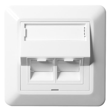 Elko EKO30158 Centrumlock vinklat, 2 x Keystone, Strömbrytare & vägguttag