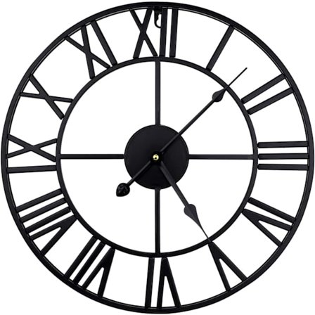 Metallveggklokke med romertall, Premium Vintage Veggklokker