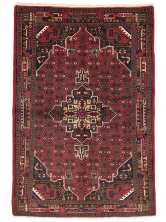 Tapis Koliai 157X213 Noir/Rouge Foncé (Laine, Perse)