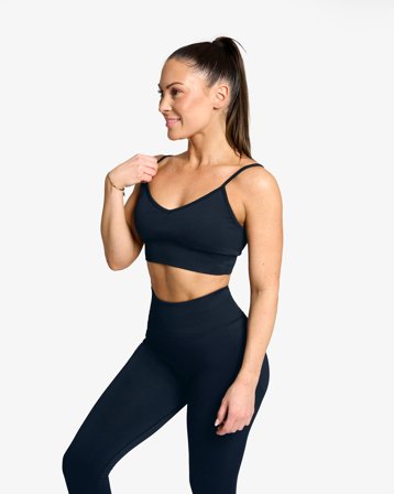 MM Sports Seamless Sports Bra 2-in-1, Iron Blue - M