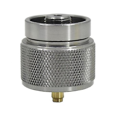 Professionell gasbehållare omvandlare bärbar propangas omvandlare camping gasbehållare adapter (1 st, silver)