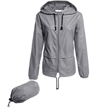 Regnjacka Kvinna Lättvikts Vattentät Regnjackor Packbar Utomhus