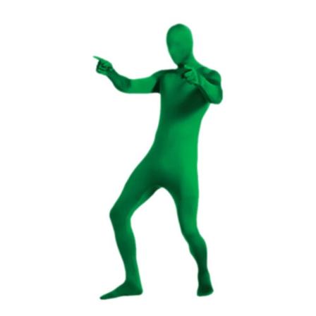 Halloween Unisex -juhlapuvut aikuisille ja lapsille Invisible Transformation Set green 190cm