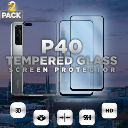 2 Pack Huawei P40 - Härdat Glas 9h – 3d Super Kvalitet