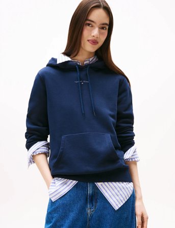 Tommy Jeans Tjw Reg Linear Hoodie Ext - Navy - S