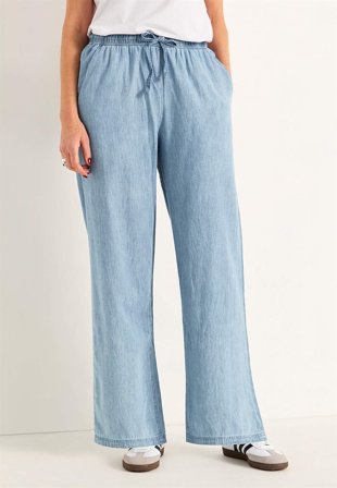 Cellbes of Sweden - Byxa i denim med vida ben - ljusblå / denim - för damer - 50/52