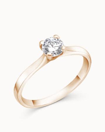 Diamantring Carmen 18K Rose Gull - Forlovelsesringer & Gifteringer hos Vanbruun
